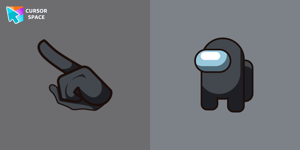 Among Us Black Character cursor